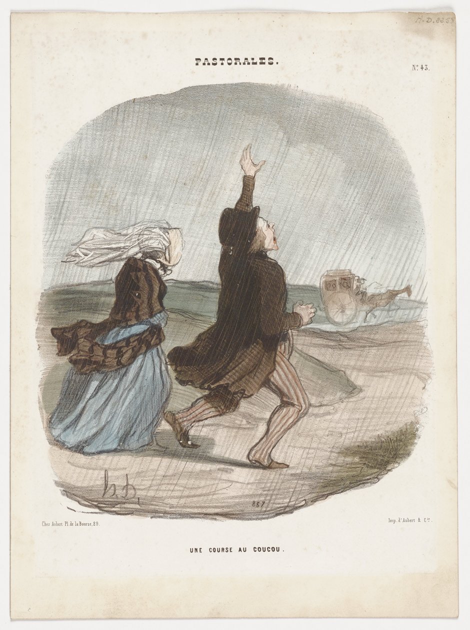 A Cuckoo Race (Pastorales No. 43) by Honoré Daumier