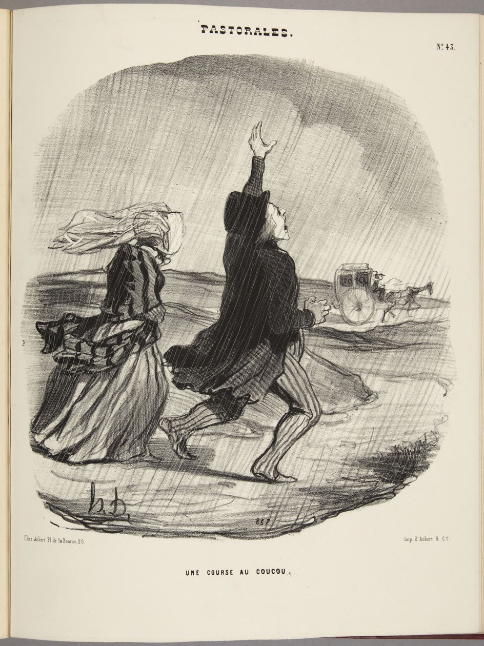 A Cuckoo Race by Honoré Daumier