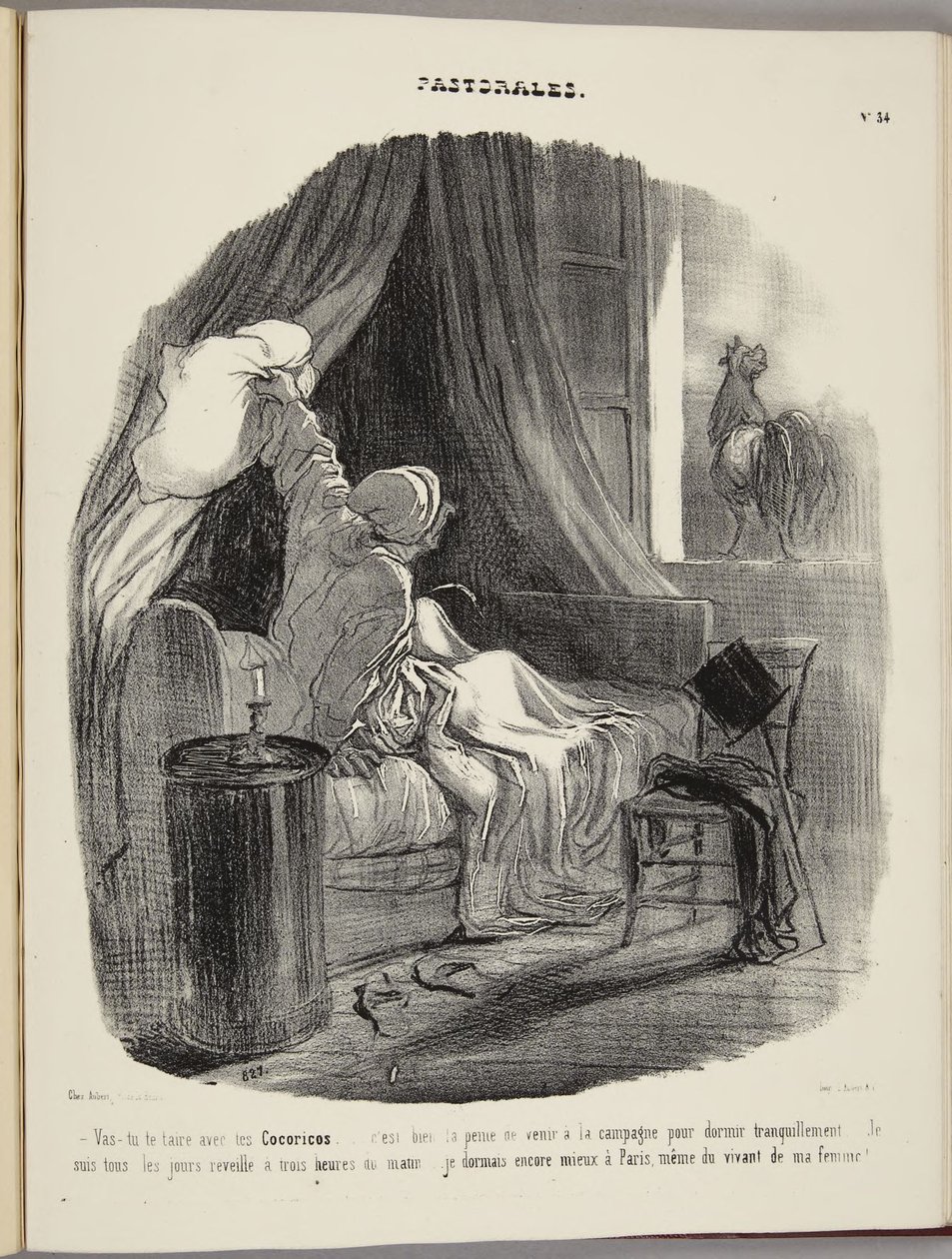 Will You Be Quiet with Your Cock-a-Doodle-Doos... by Honoré Daumier