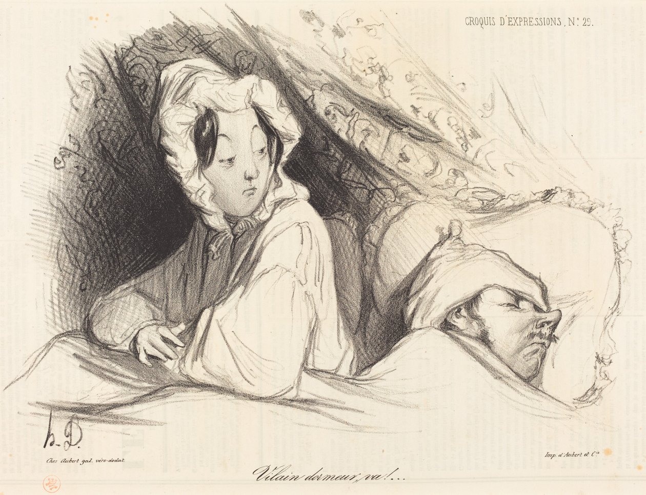 Villain Sleeper, Go! by Honoré Daumier