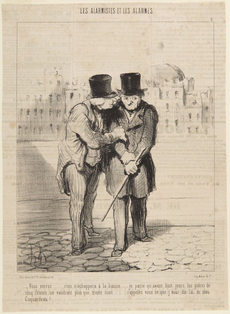 You will see... nothing will escape the decline..., number 3 from the series The Alarmists and the Alarmed from Le Charivari by Honoré Daumier