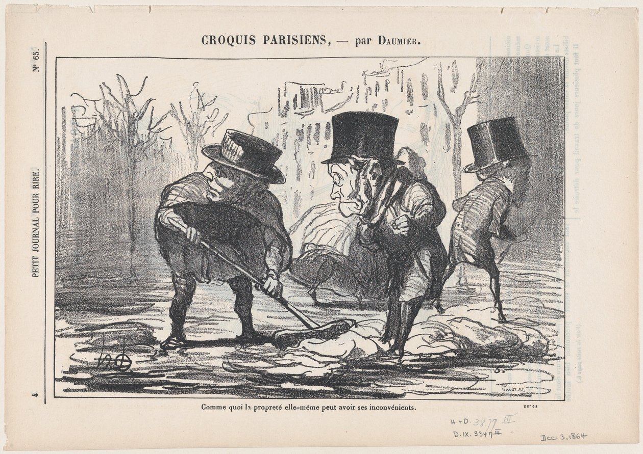 Which Shows That Even Cleanliness Can Be Hazardous, from "Parisian Sketches" by Honoré Daumier