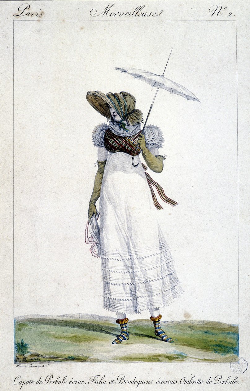 Fashion engraving by Horace Vernet (1789 - 1863), made around 1810 for 