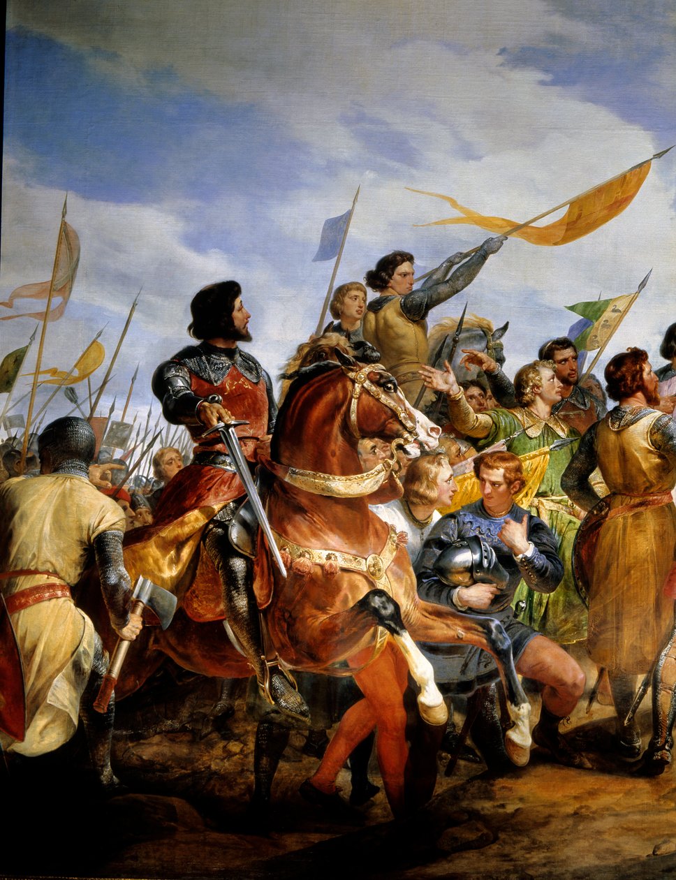 Franco-English War (1202-1214): The Battle of Bouvines on 27/07/1214 by Emile Jean Horace Vernet