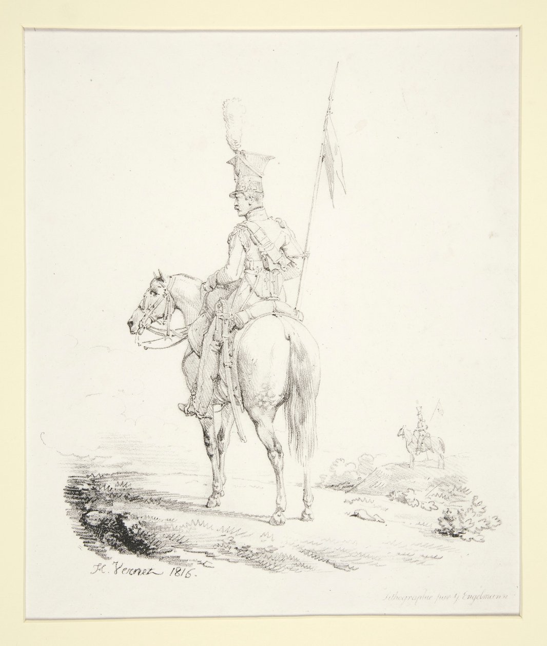 Lancer on Guard by Emile Jean Horace Vernet