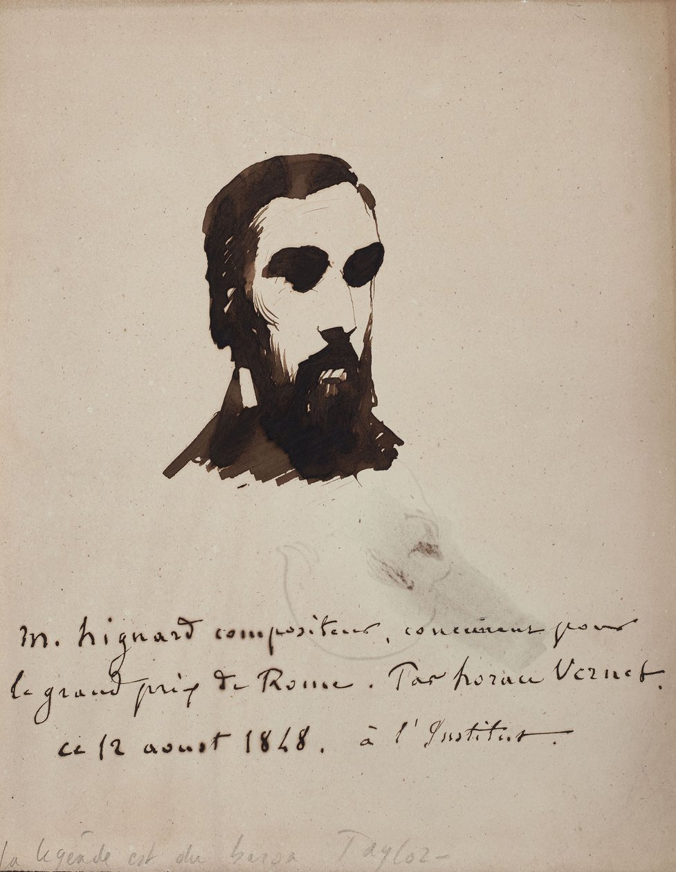 Portrait of the Composer Aristide Hignard, 1848 by Emile Jean Horace Vernet