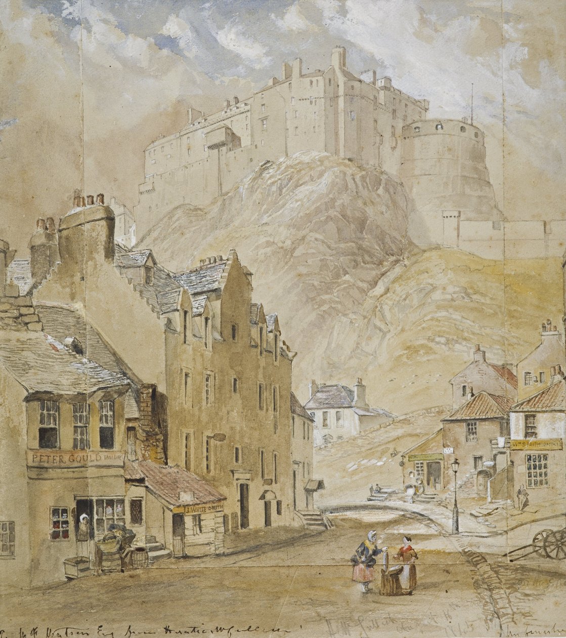 Edinburgh Castle from the Foot of the Vennel by Horatio McCulloch