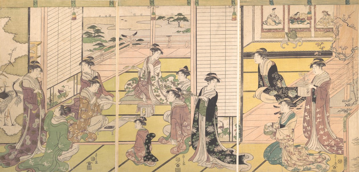 Honoring the Three Gods of Poetry: Women Composing Poems by Hosoda Eishi