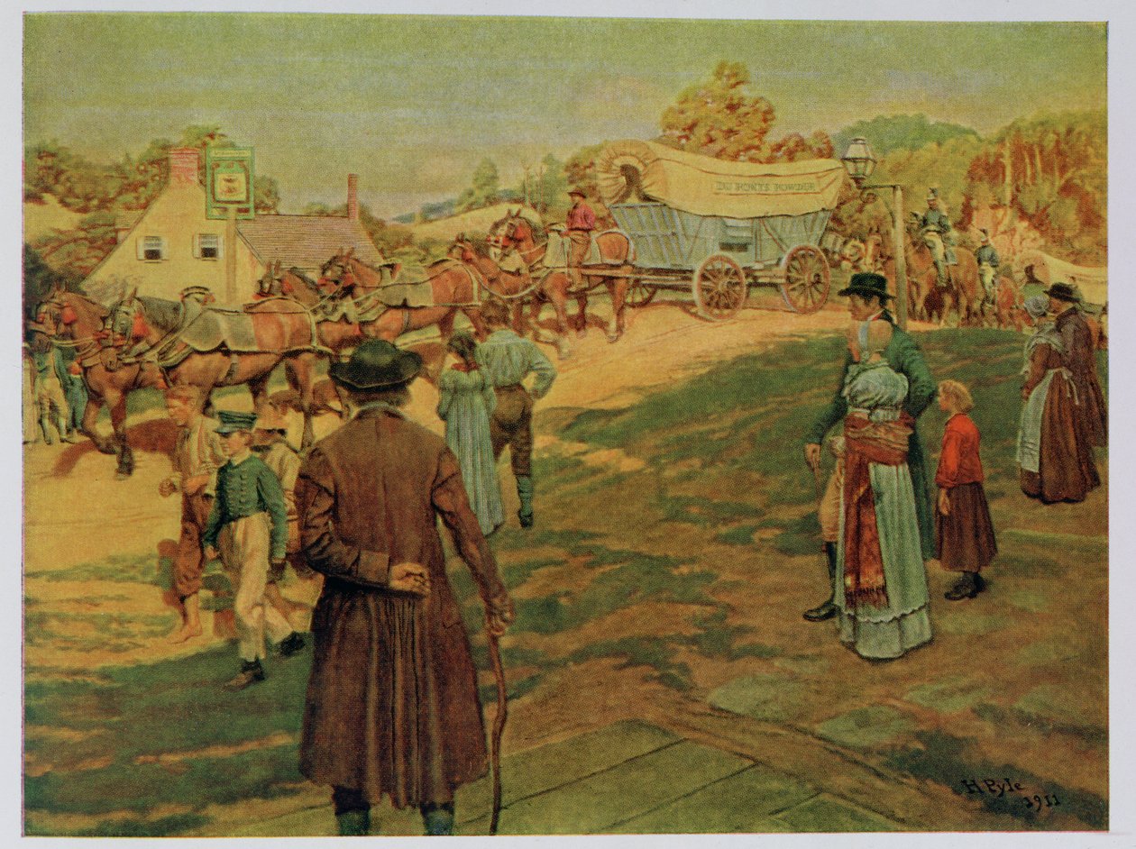 Carrying Powder to Perry at Lake Erie, 1911 by Howard Pyle