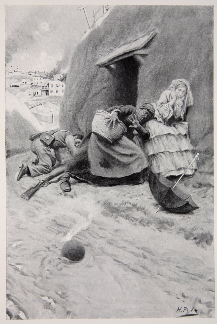 Non-combatants taking shelter during the Siege of Vicksburg by Howard Pyle