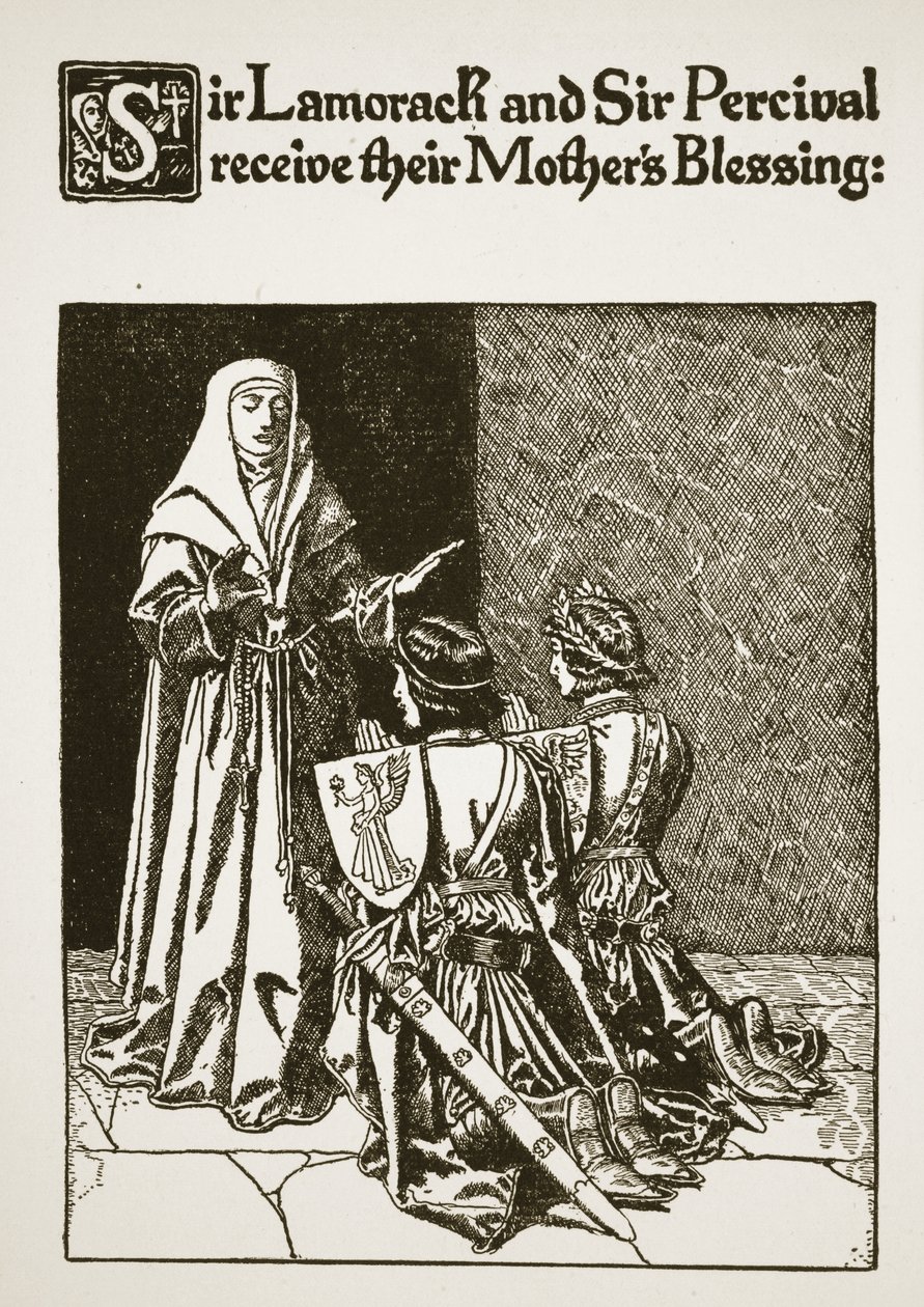 Sir Lamorack and Sir Percival receive their Mother