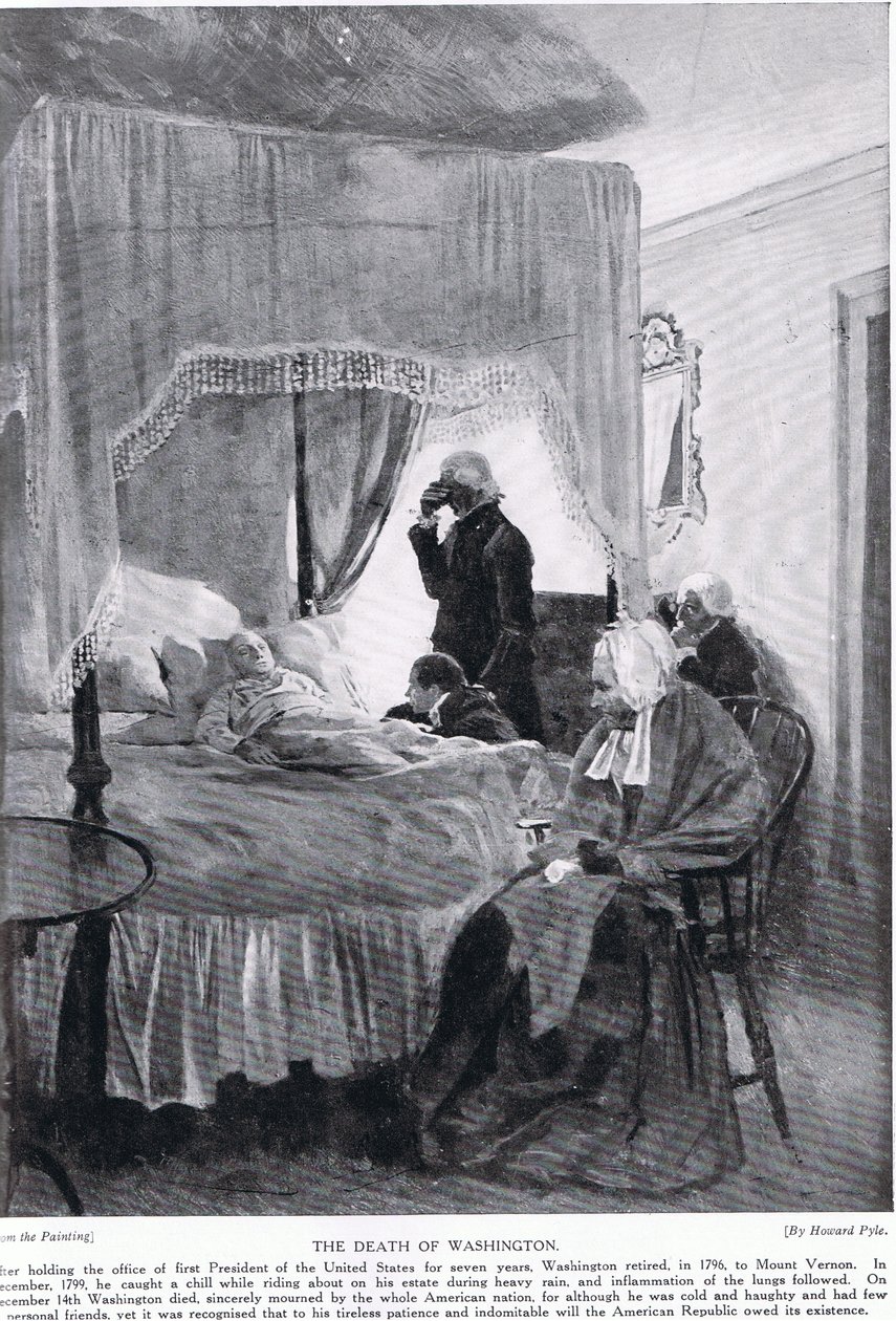 The Death of Washington at Mount Vernon, 14th December 1799 by Howard Pyle