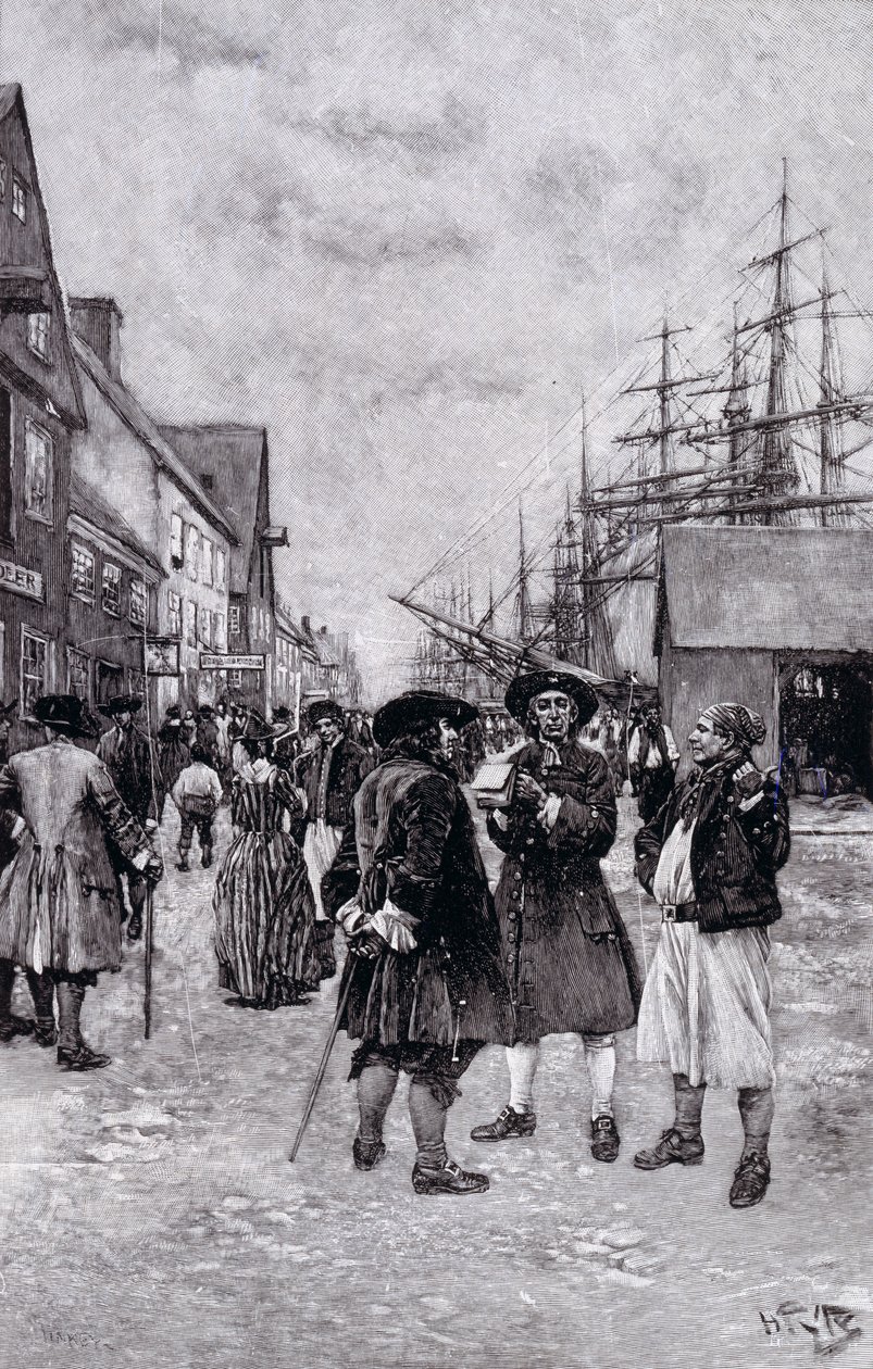 Along the Water Front in Old New York, Illustration from 