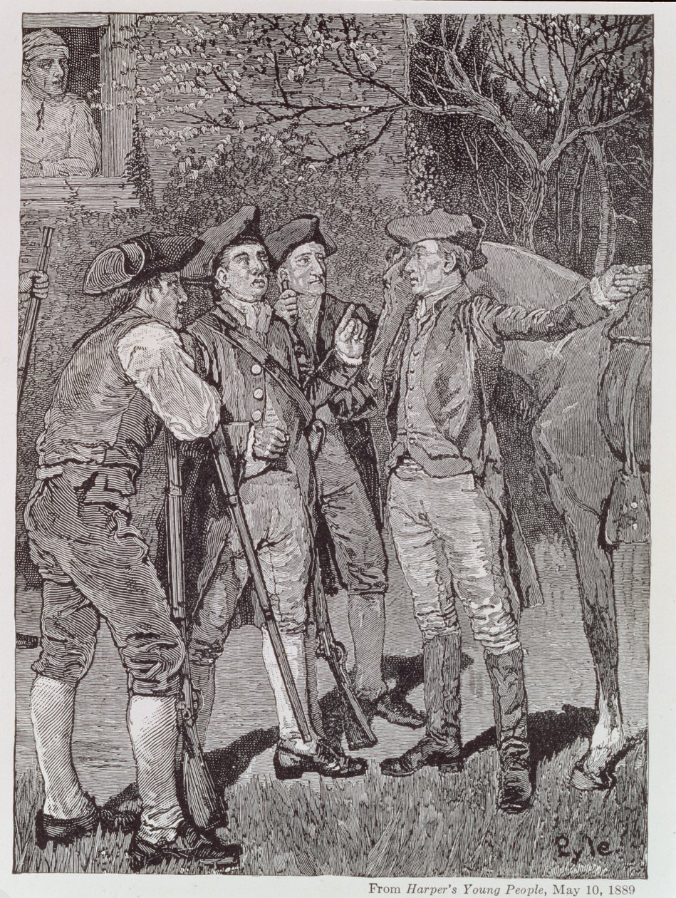 Paul Revere at Lexington, from Harper