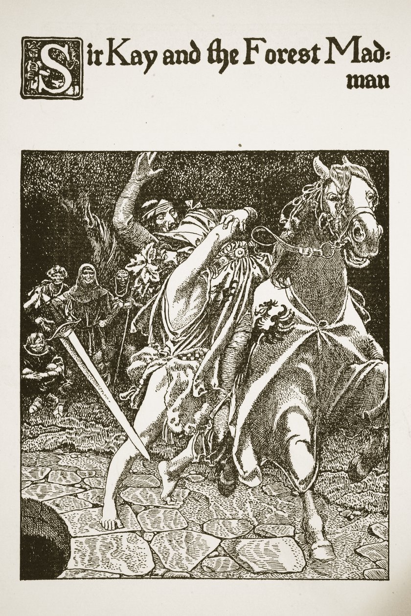 Sir Kay and the Forest Madman, illustration from 