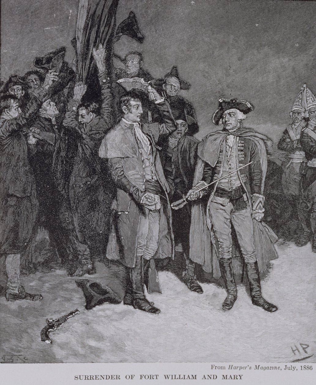Surrender of Fort William and Mary, from Harper