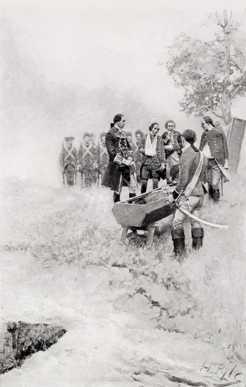 The Burial of Braddock, illustration from 