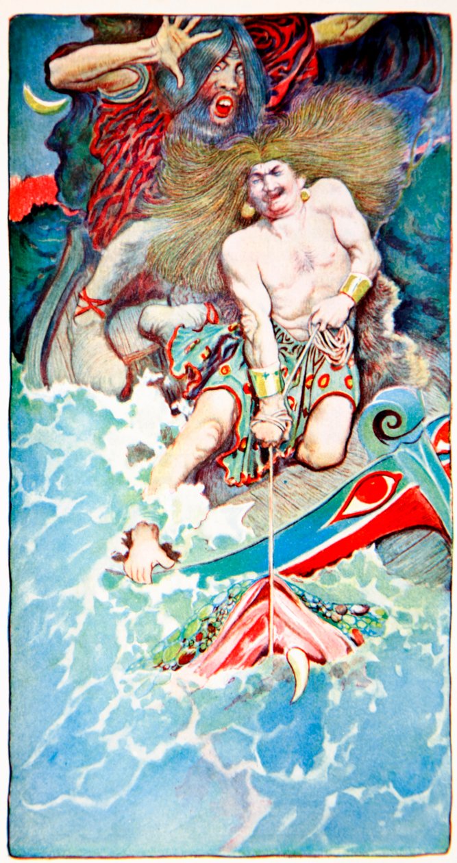 The Fishing of Thor and Hymir, from Folk Legends of the Sea, Harpers ...