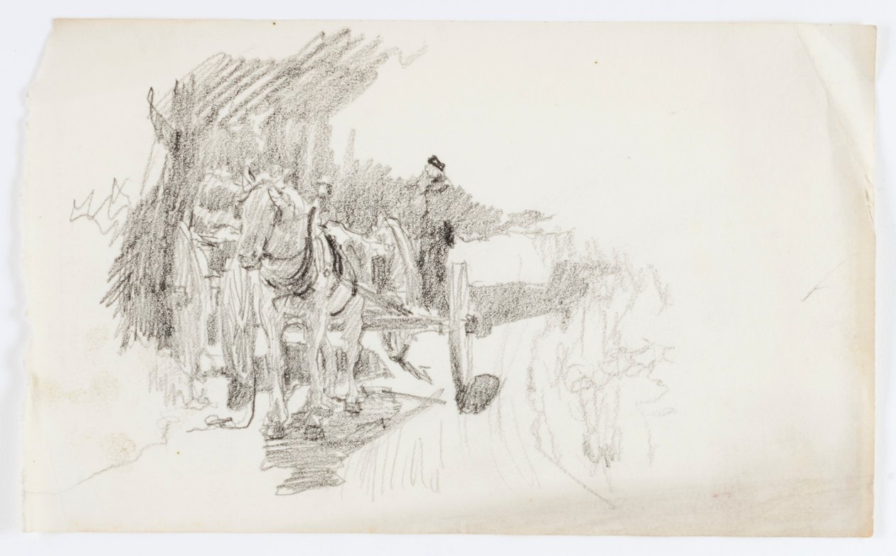 Untitled (Horse Drawn Cart) by Howard Russell Butler