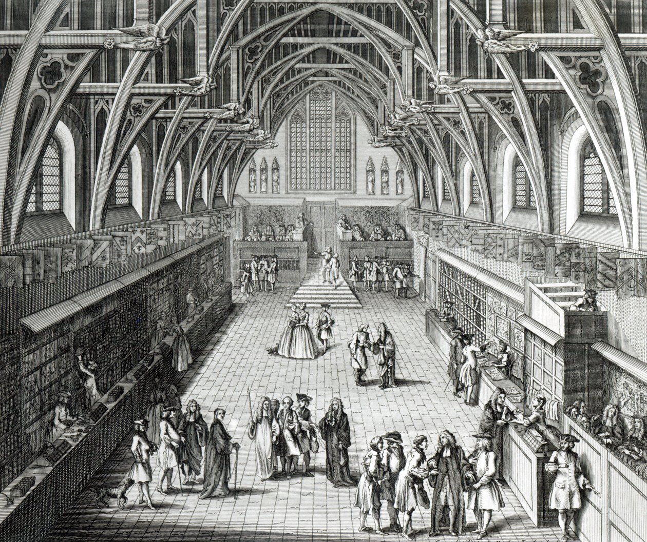 Westminster Hall, The First Day of Term, A Satirical Poem, engraved by C. Mosley by Hubert Francois Gravelot