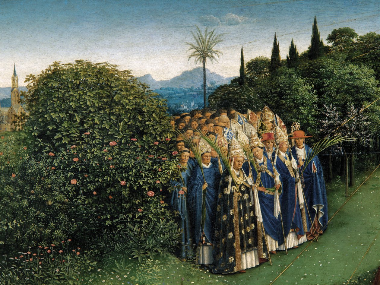 Adoration of the Mystic Lamb (detail) by Hubert & Jan van (1390-1441) Eyck