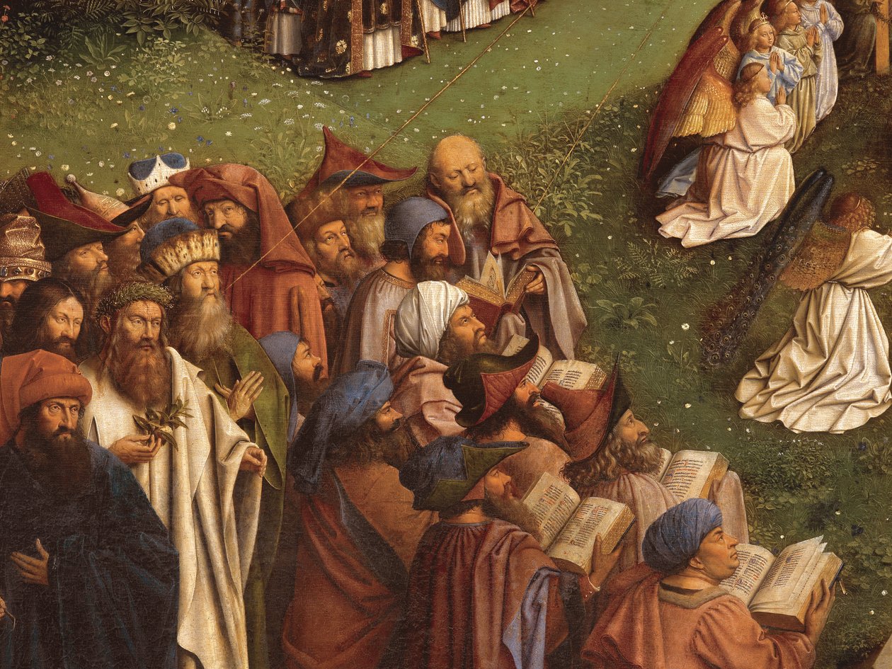 Adoration of the Mystic Lamb (detail) by Hubert & Jan van (1390-1441) Eyck
