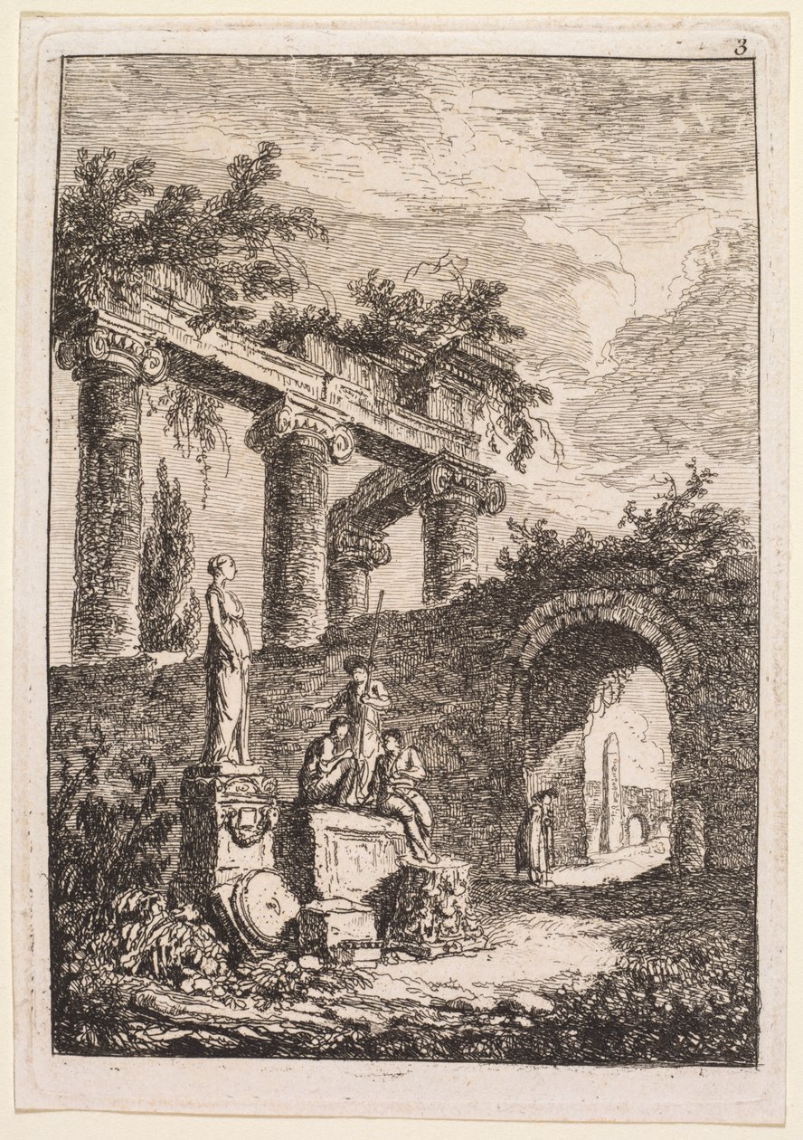 Evenings in Rome: The Statue in Front of Ruins, 1763-1764