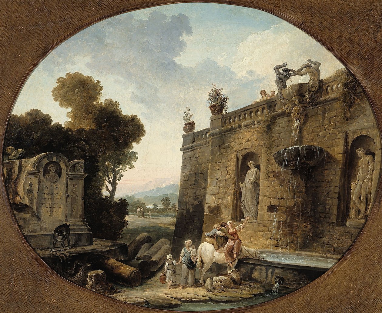 The Watering Place by Hubert Robert