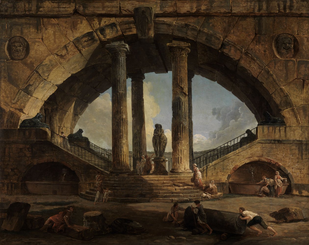 Roman Fantasy View by Hubert Robert