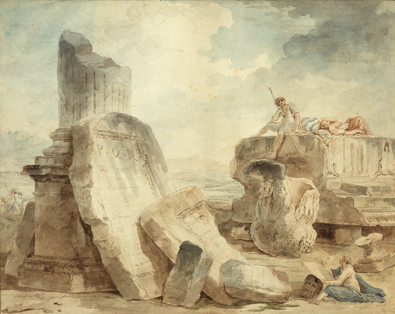 Ruins with Figures by Hubert Robert