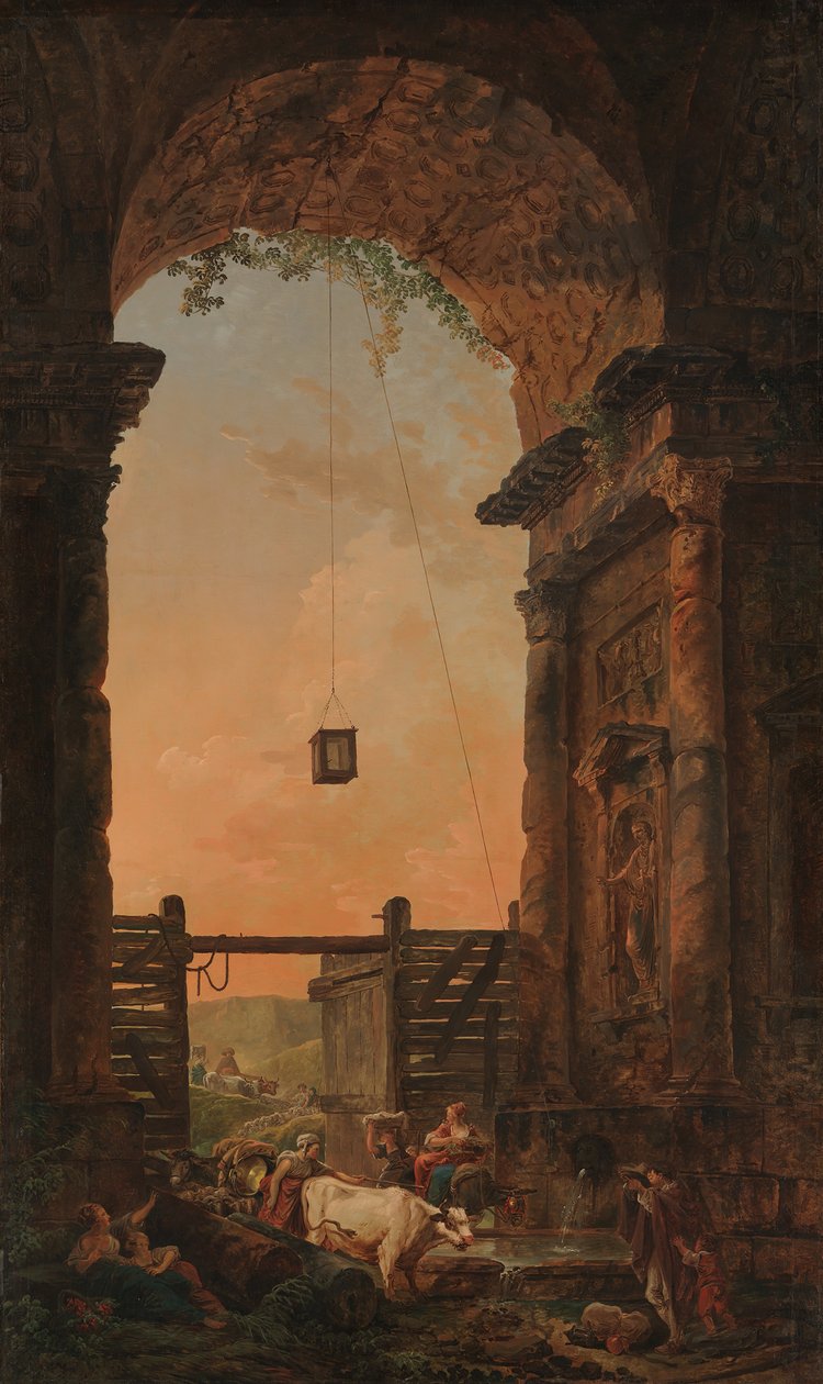 The Return of the Cattle by Hubert Robert