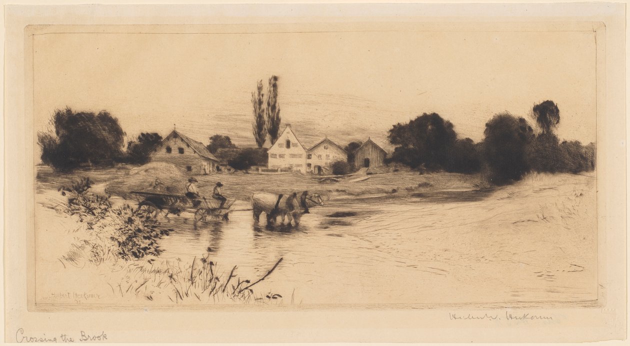 Crossing the Brook by Hubert von Herkomer