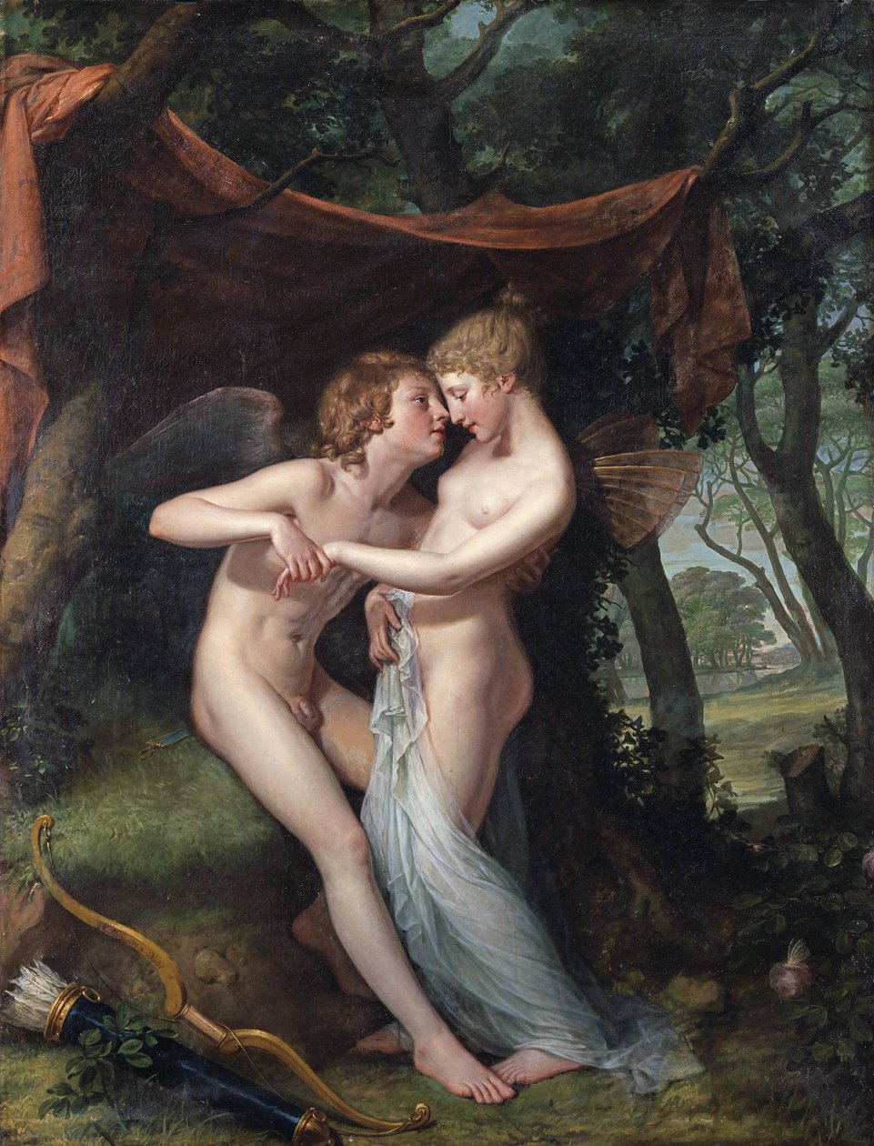 Cupid and Psyche in the Nuptial Bower by Hugh Douglas Hamilton