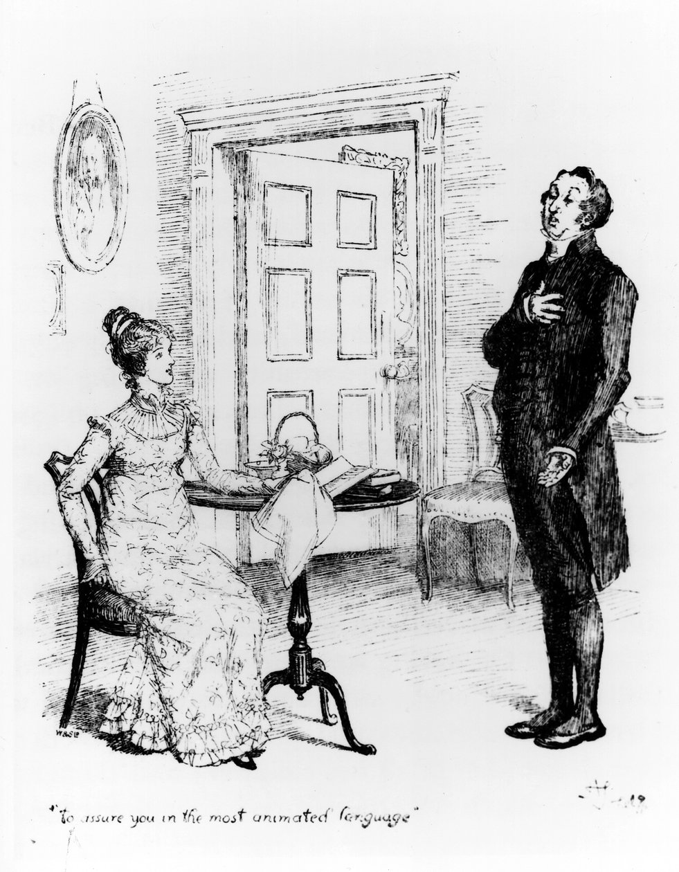 Mr Collins and Elizabeth, from 