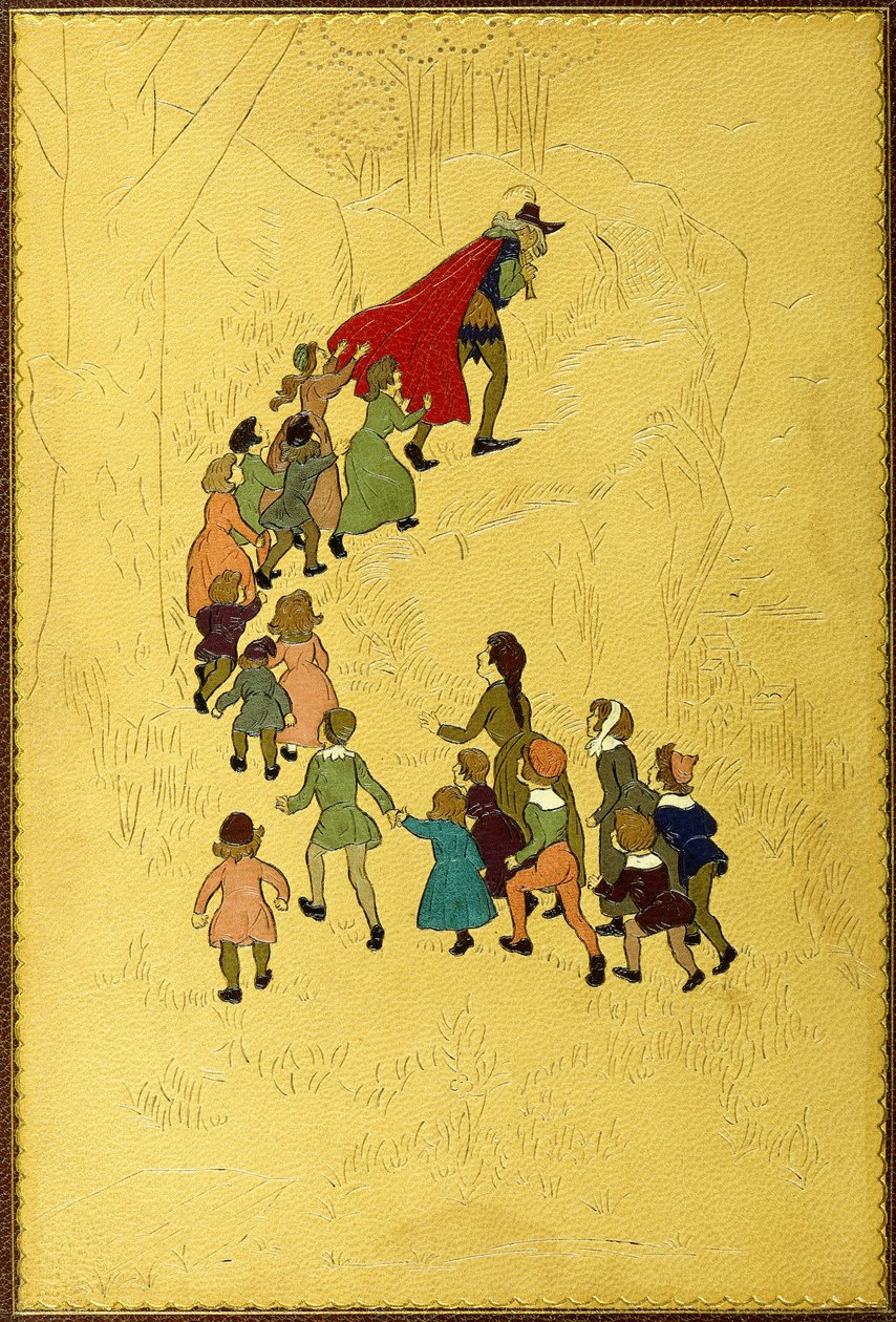 Upper Cover, with an Illustration of the Piper Followed by Children by Hugh Thomson