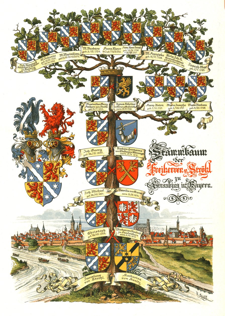 Strohl Heraldic Tree by Hugo Gerard Strohl