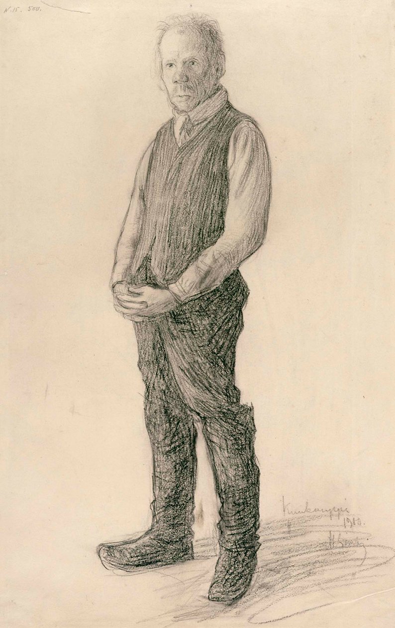 A Farmer Standing by Hugo Simberg