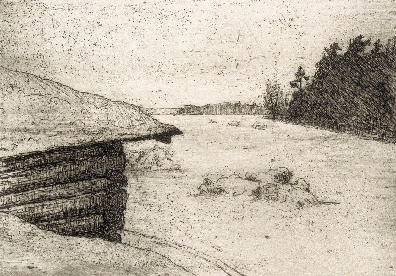 Barn in Winter by Hugo Simberg