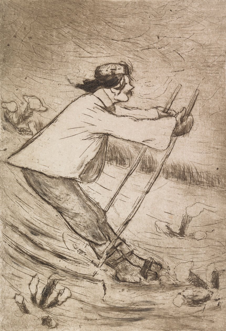 Gallen-Kallela Skiing by Hugo Simberg