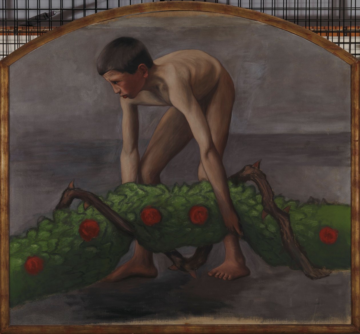 Garland Bearer; Boy Carrying the Garland of Life, Study for the Tampere Cathedral Fresco by Hugo Simberg