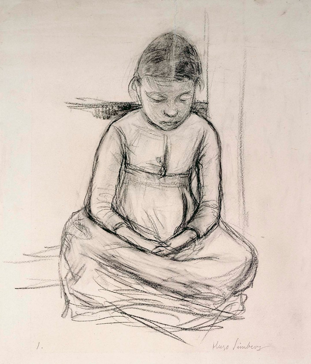 Girl Seated by Hugo Simberg