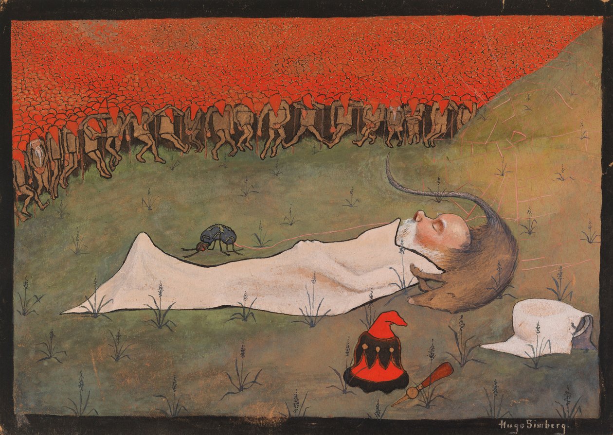 King Hobgoblin Sleeping by Hugo Simberg