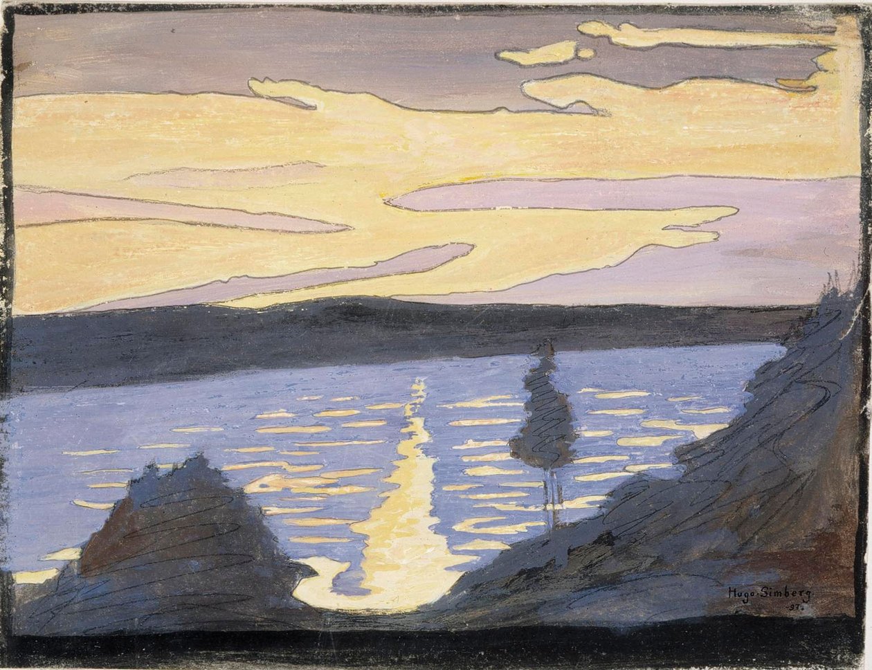 Spring Evening, Ice Break by Hugo Simberg