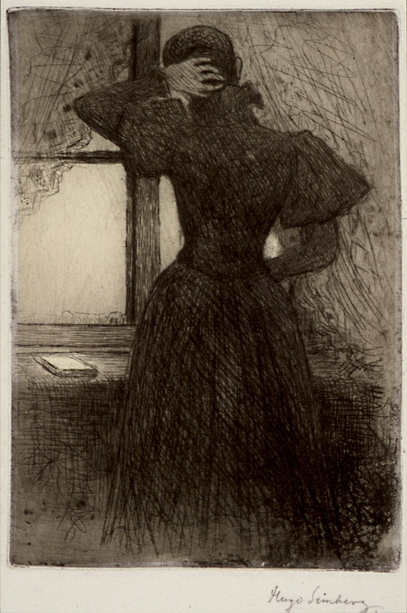 Woman Thinking by Hugo Simberg