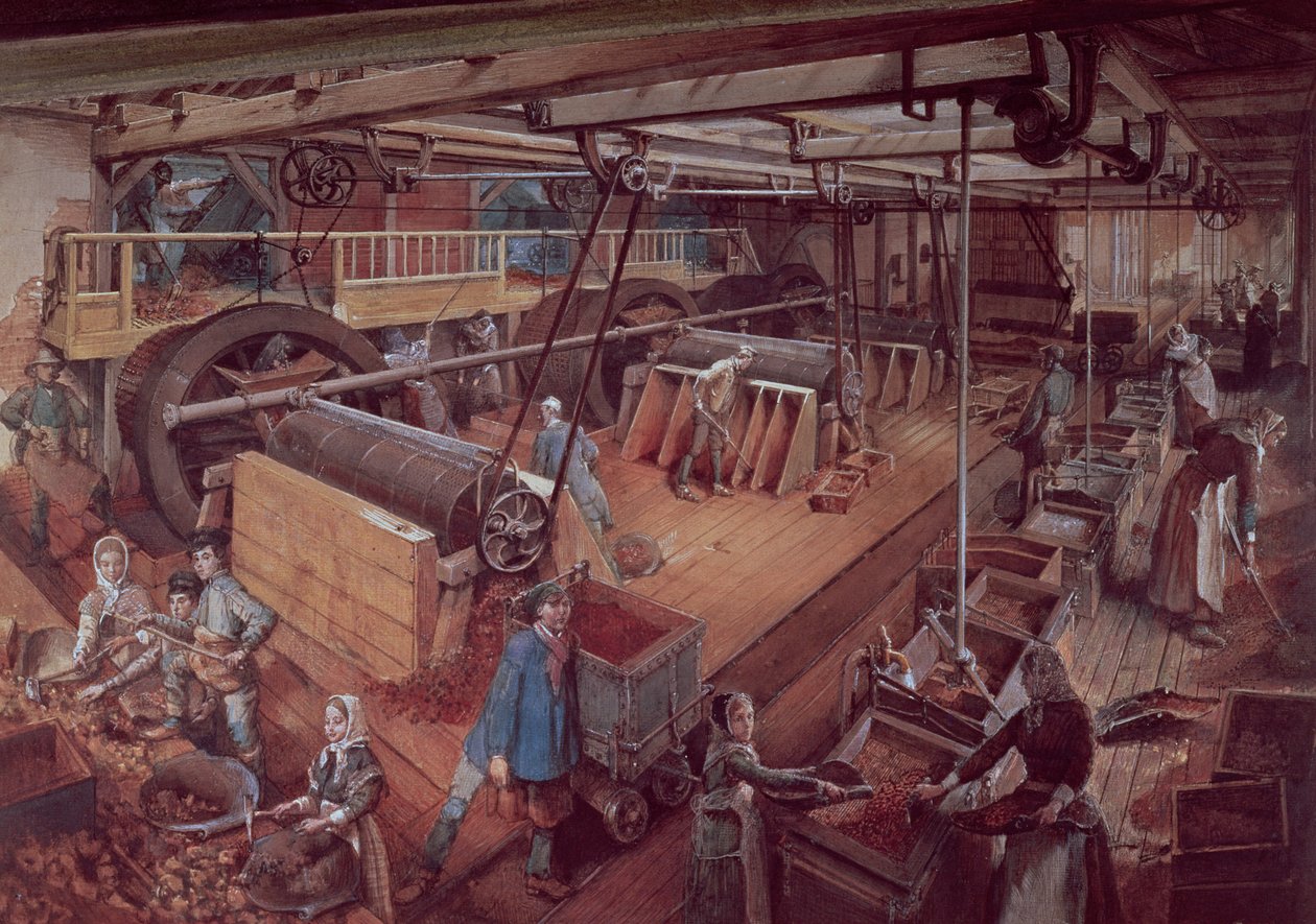 Coal Riddling Workshop, at the Mines of Blanzy by Ignace Francois Bonhomme