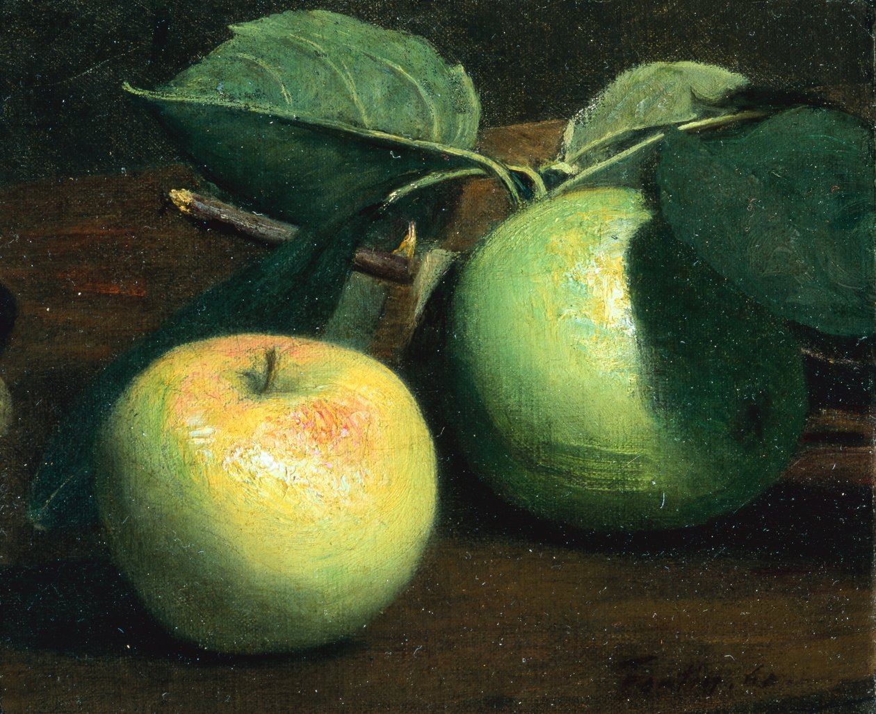 Two apples by Ignace Henri Jean Fantin-Latour