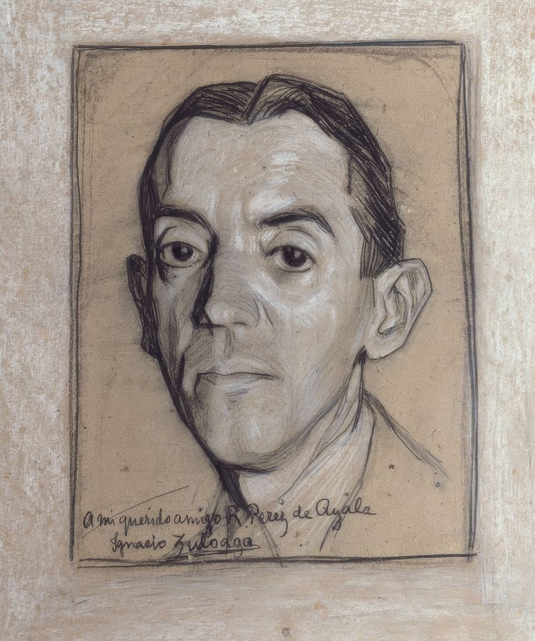 Portrait of Ramon Perez de Ayala (1888–1962) Spanish Writer and Journalist – Drawing – Generation of 1914 by Ignacio Zuloaga