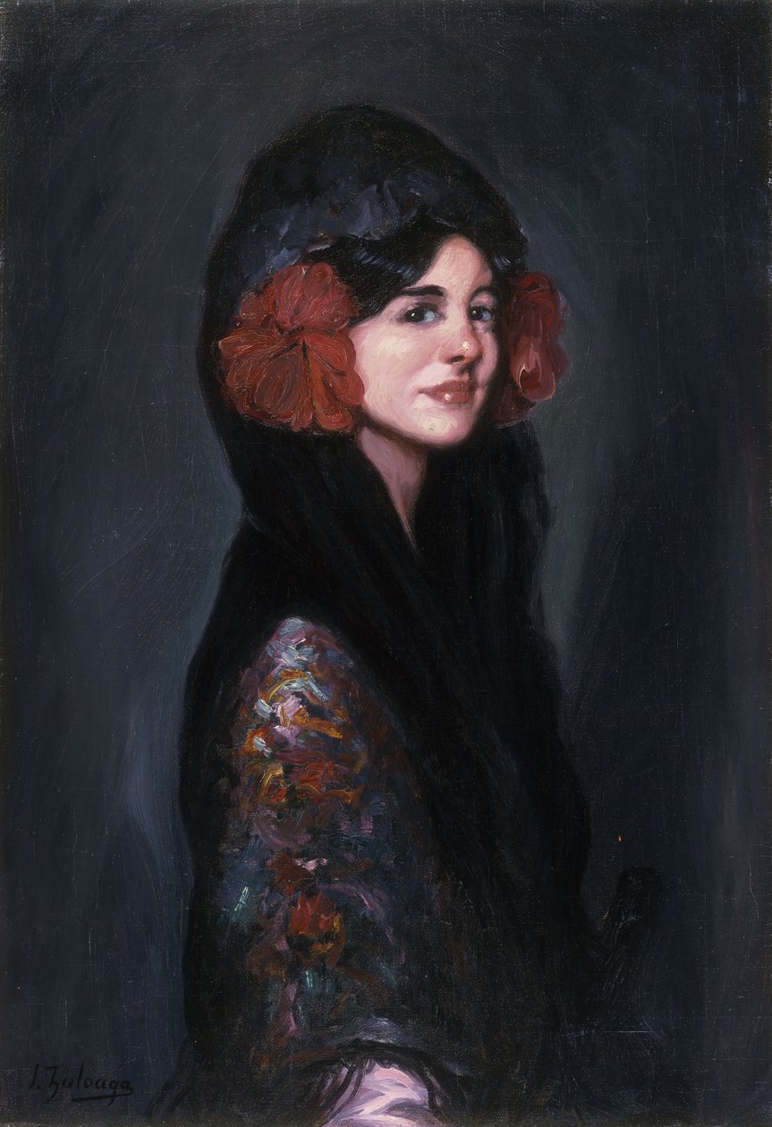 Portrait of an Elegant Lady by Ignacio Zuloaga y Zabaleta