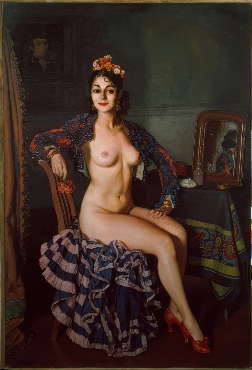 Portrait of La Oterito in Her Dressing Room by Ignacio Zuloaga y Zabaleta