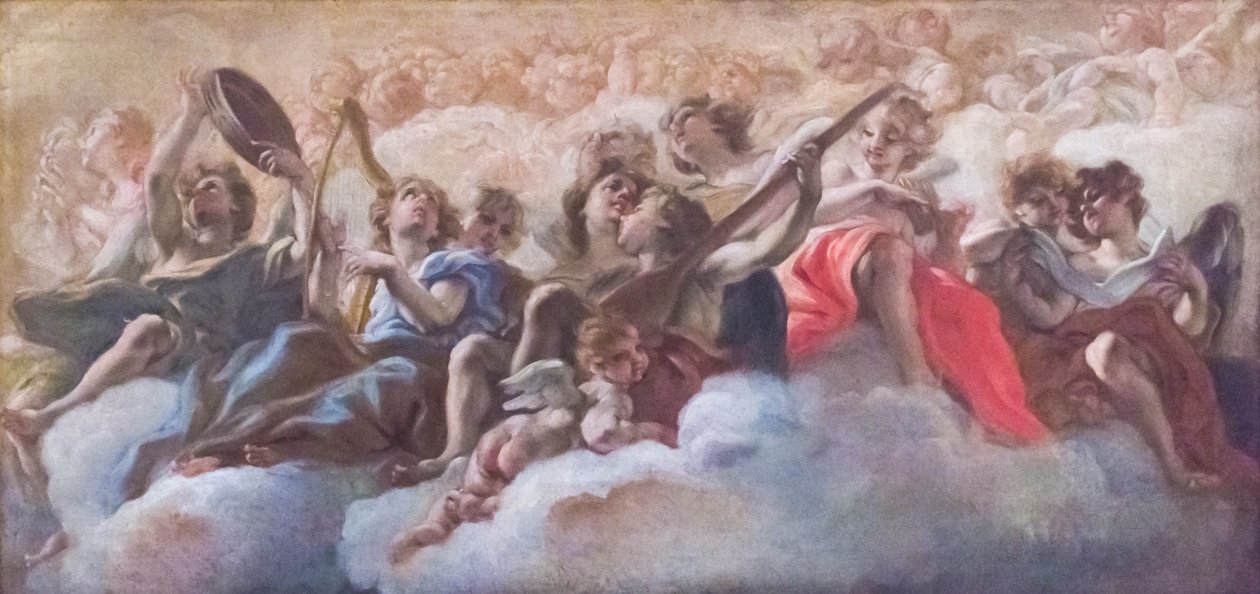 Concert of angels by Il (1639 1709) Baciccio